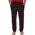 thumbnail image 1 of Pantalón de pijama de fleece para hombre Fruit of the Loom, talla grande, cuadro escocés, 1 of 3