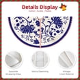 thumbnail image 3 of Fotbe Blue And White Porcelain Pattern Pattern Christmas Tree Skirt, Tree Skirts Plush Christmas Decorations, Christmas Tree Skirts Xmas Decorations Holiday Party Decor-36", 3 of 6
