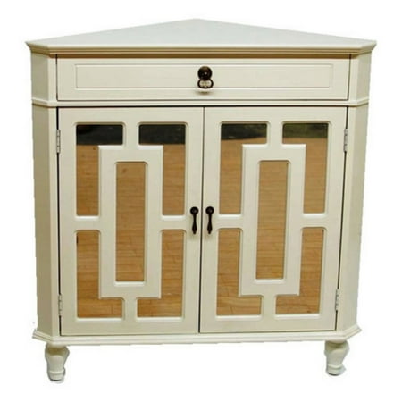 Heather Ann Creations Becker Lattice Mirror Corner Cabinet