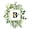 Green White B, variant on Catabedysis Green Rustic Leaves Zipper Twin Comforter Sets with Fitted Sheet and 2 Pillowcases,Alphabet T Design Zipper Bedding Set For Girls,Reversible,4-Piece