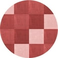 thumbnail image 1 of Ahgly Company Tapis Rond Lavable en Machine Intérieur Transitionnel Rouge, 4 Pieds Rond, 1 of 7