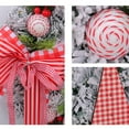 thumbnail image 4 of Adornos navideños, regalos navideños, bolas navideñas, piñas de terciopelo, lazos, bayas rojas, círculos, guirnalda de flores, decoración colgante, corona de plástico., 4 of 8