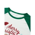 thumbnail image 5 of Elippeo Christmas Pajamas for Family Long Sleeve Santa Snowman Reindeer Print Tops + Pants Set Winter Sleepwear, 5 of 10