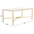 thumbnail image 3 of Safavieh Couture Tauri Forged Metal Modern Coffee Table, Brass/White, 3 of 10