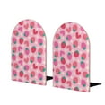 thumbnail image 2 of Picia Haear Strawberry Pattern Wood Bookends for Shelves,Non-slip Bookends, Heavy Duty Wooden Bookend Support,1 Pair, 2 of 8