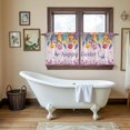thumbnail image 4 of Easter Eggs Tier Curtains 36 Inch Length, Purple Tulip Flower Spring Bunny Butterfly Floral Cafe Short Curtains for Bathroom Sink, Small Kitchen Curtain Light Filtering Drapes 2 Panels 27.5"Wx36"L, 4 of 8
