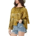 thumbnail image 6 of Women's Glitter Sequin Jacket Hiphop Long Sleeve Fringe Jacket Jacket Zip Fly Jacket Jacket Outwear, 6 of 9