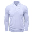 thumbnail image 2 of RongHuan Long Sleeve Shirts for Men Lightweight Soft V-Neck T-Shirt Comfy Workout Running Tshirt Solid Color Basic Shirt, 2 of 8