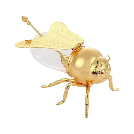 

Clearance European Classical Style Bee Sugar Cup Atmospheric Golden Sugar Cup With Spoon High-end Kitchen Seasoning Can Metal Handicraft