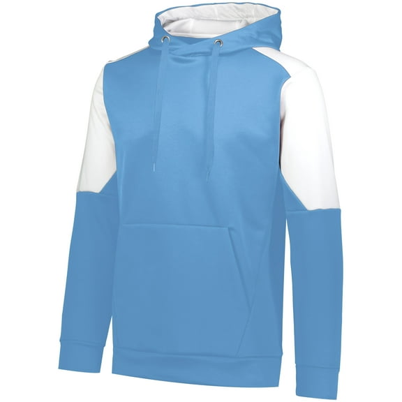 Holloway 222540.293.M Adult Blue Chip Hoodie, Columbia Blue & White - Medium