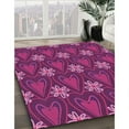 thumbnail image 3 of Ahgly Company Tapis d'Intérieur Lavables en Machine, Carrés de Transition, Rose Brûlé, 6' Carré, 3 of 7