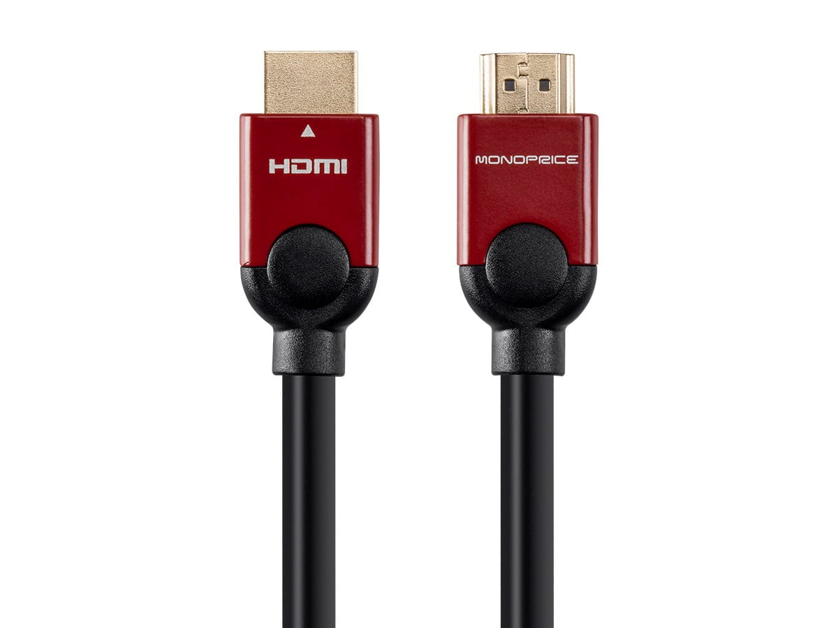 Monoprice Standard HDMI Cable 15 Feet Red, 1080i 60Hz, 4.95Gbps