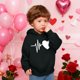 thumbnail image 5 of Sudadera con capucha y estampado de corazón de San Valentín, sudadera de manga larga para niños y niñas, chaqueta para niñas de talla mediana y grande., 5 of 7