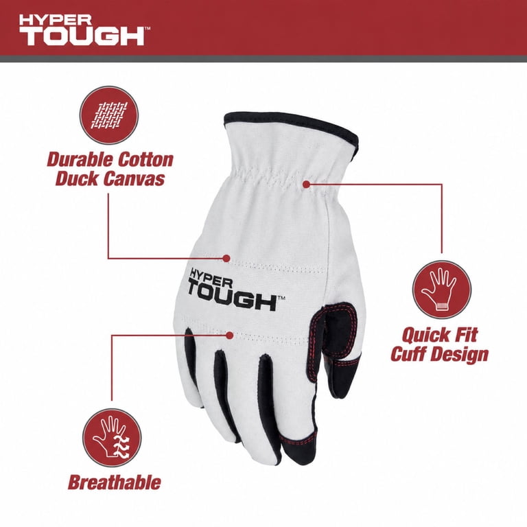Duck Canvas Work Gloves with Synthetic Leather Palm photo 2