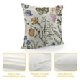 thumbnail image 4 of PHYHOO Vintage Floral Plant Throw Pillow Covers Herbs Botanical Decorative Pillow Case SoftSquare Cushion Covers for Couch Sofa Bedroom Livingroom, 4 of 5