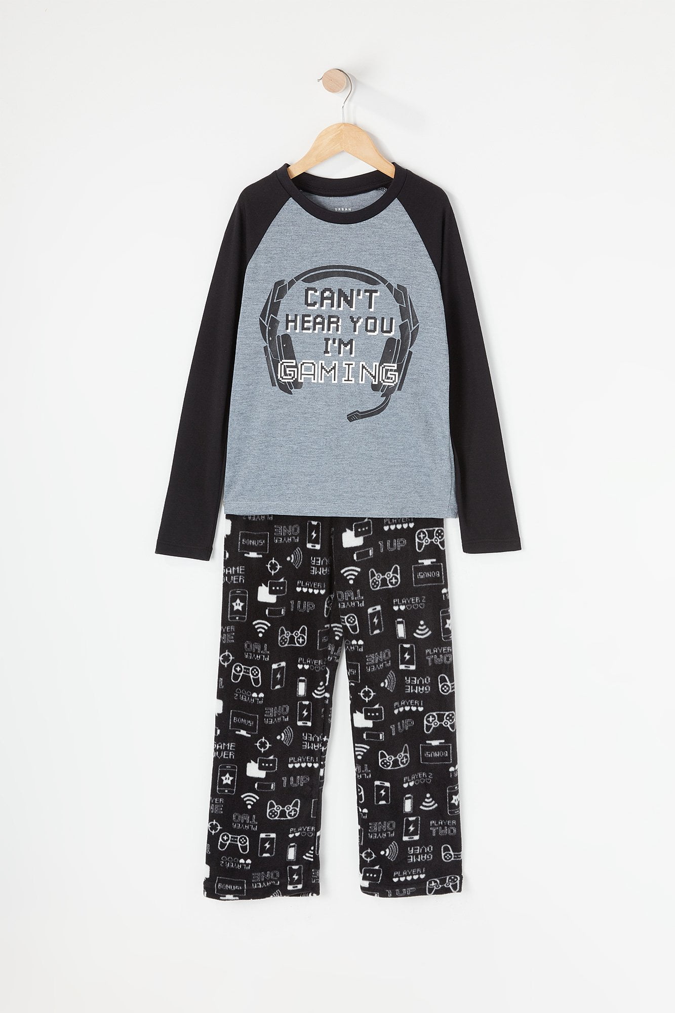 Urban Kids Youth Boys Can't You Hear I'm Gaming Long Sleeve Top and