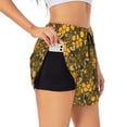 thumbnail image 2 of Bixox Women's Bees and Honeycombs pattern 2 in 1 Running Shorts - Lightweight Athletic Workout Gym Yoga Shorts Liner with Pockets - X-Large, 2 of 7
