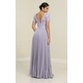 thumbnail image 2 of May Queen MQ1902 Juniors Womens Short Sleeve Pleated Formal Gown, 2 of 4