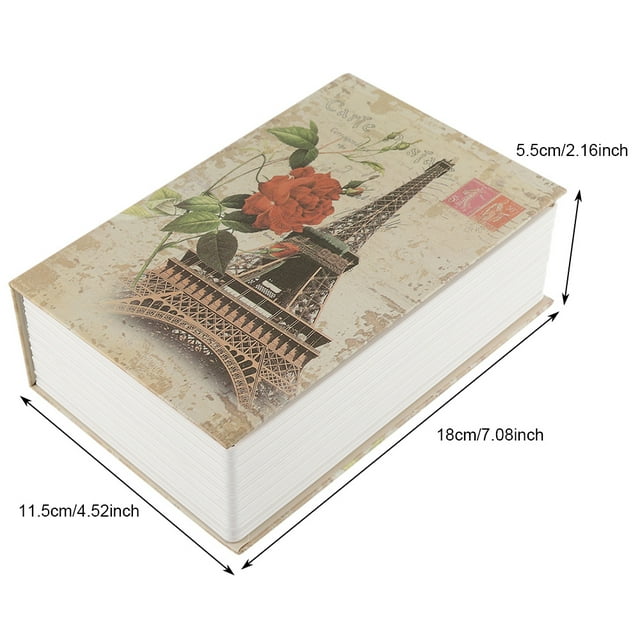 Secret Book Safe Box Book Safe Eiffel Tower Bank Piggy Bank Money Cartoon Clothes Password Collection Box for Home Decoration2#
