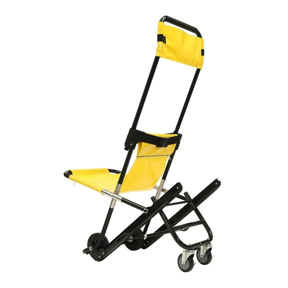 ToppiJoy Folding Stair Chair with Wheels and Safety Belts Portable Medical Evacuation Chair for Emergency Rescue and Patient Transport