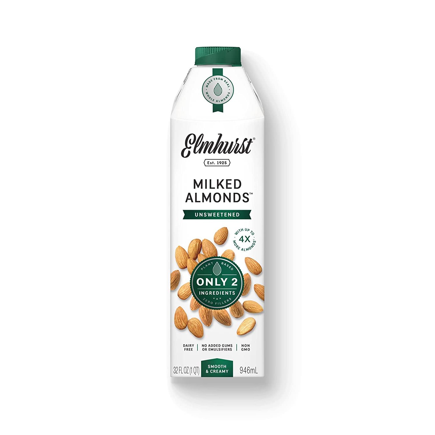 BcTlyInc Unsweetened Almond Milk,Shelf Stable Milked Almonds,Vegan