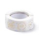 thumbnail image 2 of 8 Patterns Paper Thank You Sticker Rolls Round Dot Hot Stamping Gift Decals for Envelope Gift Bag Card Sealing Rose Pattern White 25mm 500pcs/roll, 2 of 4