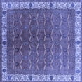 thumbnail image 1 of Ahgly Company Machine Washable Indoor Square Oriental Blue Industrial Area Rugs, 7' Square, 1 of 4