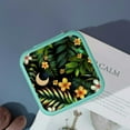 thumbnail image 4 of Autua Flowers Leaves Moon Jewelry Storage Artifacts Jewelry Box for Necklace Ring Earring, Compact Size Travel Case with Zipper, Mother's Day Gifts Green, 4 of 5