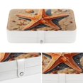 thumbnail image 4 of Starfish Portable PU Leather Earring Holder with Removable Compartment, Necklace Organizer, Display Case, and Storage Box, 4 of 6