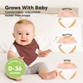 thumbnail image 4 of Baberos para bebés KeaBabies, paquete de 8 unidades, absorbentes de algodón orgánico, 4 of 9