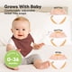 thumbnail image 4 of Baberos para bebés KeaBabies, paquete de 8 unidades, absorbentes de algodón orgánico, 4 of 9