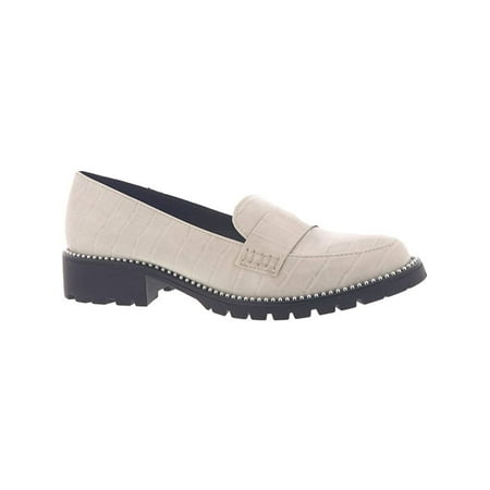 

DOLCE VITA Womens Ivory 3/4 Platform Lug Sole Cali Almond Toe Slip On Loafers 9.5