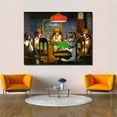 thumbnail image 6 of HFDF Canvas Print Wall Art Pokers Dogs Dogs Playing Cards Wall Decor Modern Artwork Paintings Pictures for Living Room Stretched and Ready to Hang - 20x16inch Framed, 6 of 6