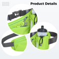 thumbnail image 3 of Sac Banane avec Porte-Bouteille d'Eau, Sac de Taille Imperméable pour la Course, Ceinture de Sport Réfléchissante avec Sangle Réglable, Pochette d'Hydratation pour Entraînement Physique Jogging Randonnée, 3 of 5