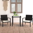 thumbnail image 3 of vidaXL 5 Piece Patio Dining Set Poly Rattan Black, 3 of 43