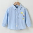 thumbnail image 2 of Otqutp Toddler Wedding Tops Kids Toddler Baby Boys Girls Shirt Long Sleeve Cartoon Lapel Button Down Shirt Outwear Tops with Pockets, 2 of 6