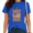 A-Blue, variant on UNISHE Women's She Loves Jesus And America Too T-Shirt Rose Flower Frame Patriotic Flag Tee Black, M