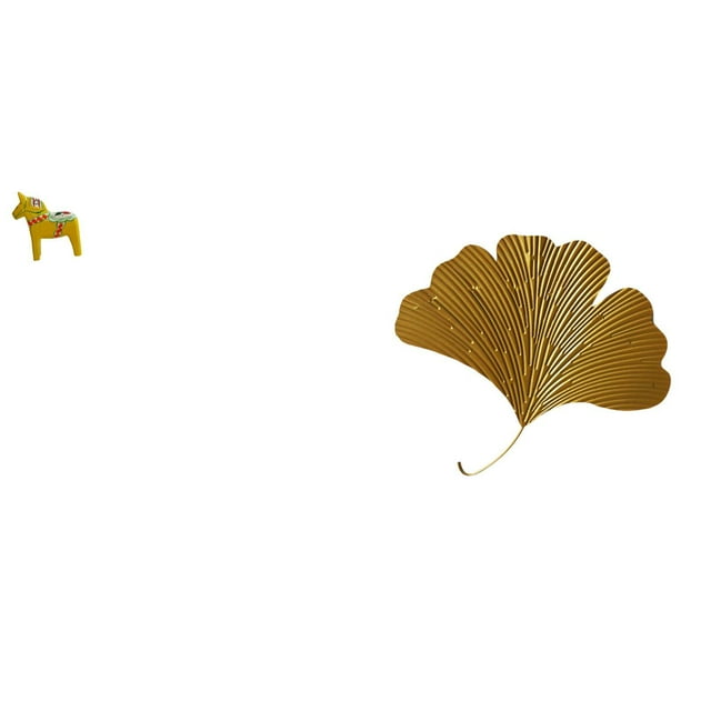 Adorno De Hojas De Ginkgo De Caballo Dala Sueco, Escultura De Animal Dalecarliano Coleccionable Para Estantería, Entrada, Armario, Sala De Estar, Oficina, Hotel, Comedor, Restaurante,