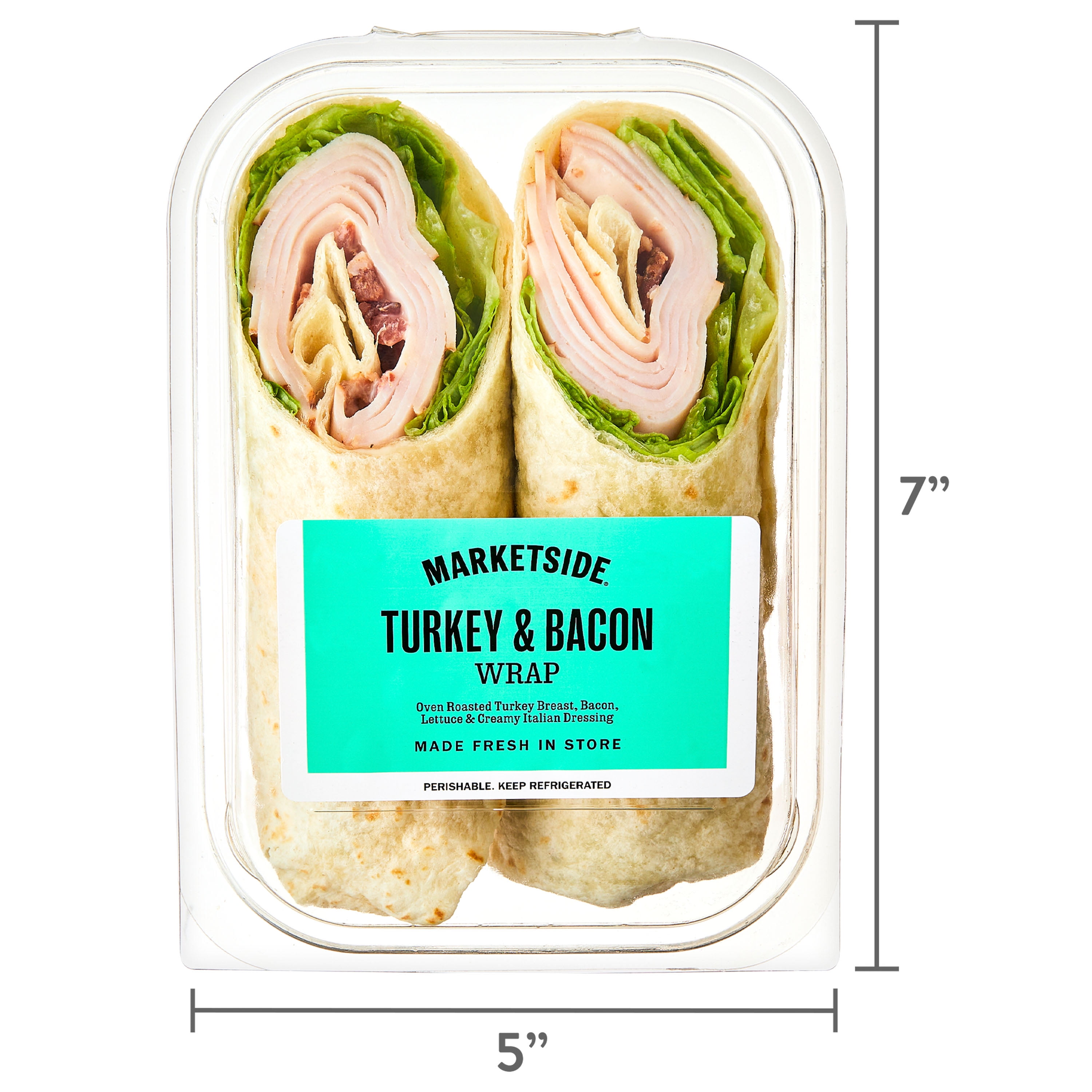 Marketside Turkey Bacon Wrap, 1 Count