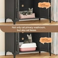 thumbnail image 6 of AOILE Hidden Cat Litter Box Furniture with Storage Shelves & Doors, Large Cat Washroom Cabinet, 6 of 8