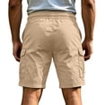 thumbnail image 4 of Cargo Shorts for Men Twill Knee Length Drawstring Athletic Shorts with Pockets Summer Casual Outdoor Hiking Short, 3XL, 4 of 5