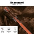 thumbnail image 4 of Small Round Styling Hair Brush, Volume Hairbrush for Men and Women,Curling Roller Hairbrush, Small Wood Brush Unisex for Blow Drying Home Use, 4 of 9