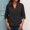 *Black, variant on ClodeEU Women's Long Sleeved Shirt,Button V-Neck Regular Top,Casual Summer Tees Black,Womens Plus L