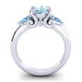 thumbnail image 4 of 2.50 Ct Round Cut Aquamarine & Blue Topaz Gemstone Sparkle Ring for Wedding Gift Solid 14K White Gold Size 10 by Diamond-Capitals, 4 of 8