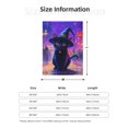 thumbnail image 3 of Throw Blanket for Couch Sofa and Bed, Halloween Cute Black Cat Witch Hat Super Soft Plush Throw Blanket, Fuzzy Cuteness Comfy Warm Washable Flannel Blanket & Throws for All Season 50"x40", 3 of 7