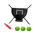 thumbnail image 2 of Juego de aro de baloncesto con trampolín, 3 mini balones de baloncesto y 1 bomba, fácil de instalar Bola verde, 2 of 9