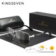 thumbnail image 2 of Design Sunglasses For Men/Women New Polarized UV400 Coating Optical Lens Auto Reset Square Frame Driving Eyewear Gun Blue, 2 of 6