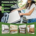thumbnail image 3 of FANCYBANT Folding Table Adjustable Camping Table,4ft Folding Table Portable Dinner Table,Indoor Outdoor Folding Table with Carrying Handle for Camping and Party,White, 3 of 9