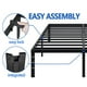 thumbnail image 4 of Estructura de cama NEW JETO de metal tamaño queen con almacenamiento de 45 cm, color negro, 4 of 9