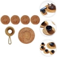 thumbnail image 3 of 5pcs Rattan , Braided Insulation Cup Holder Tea Cup Pads with Tea Strainer For Drinks Home ration Holder, 3 of 8